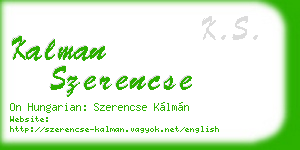 kalman szerencse business card