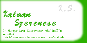 kalman szerencse business card